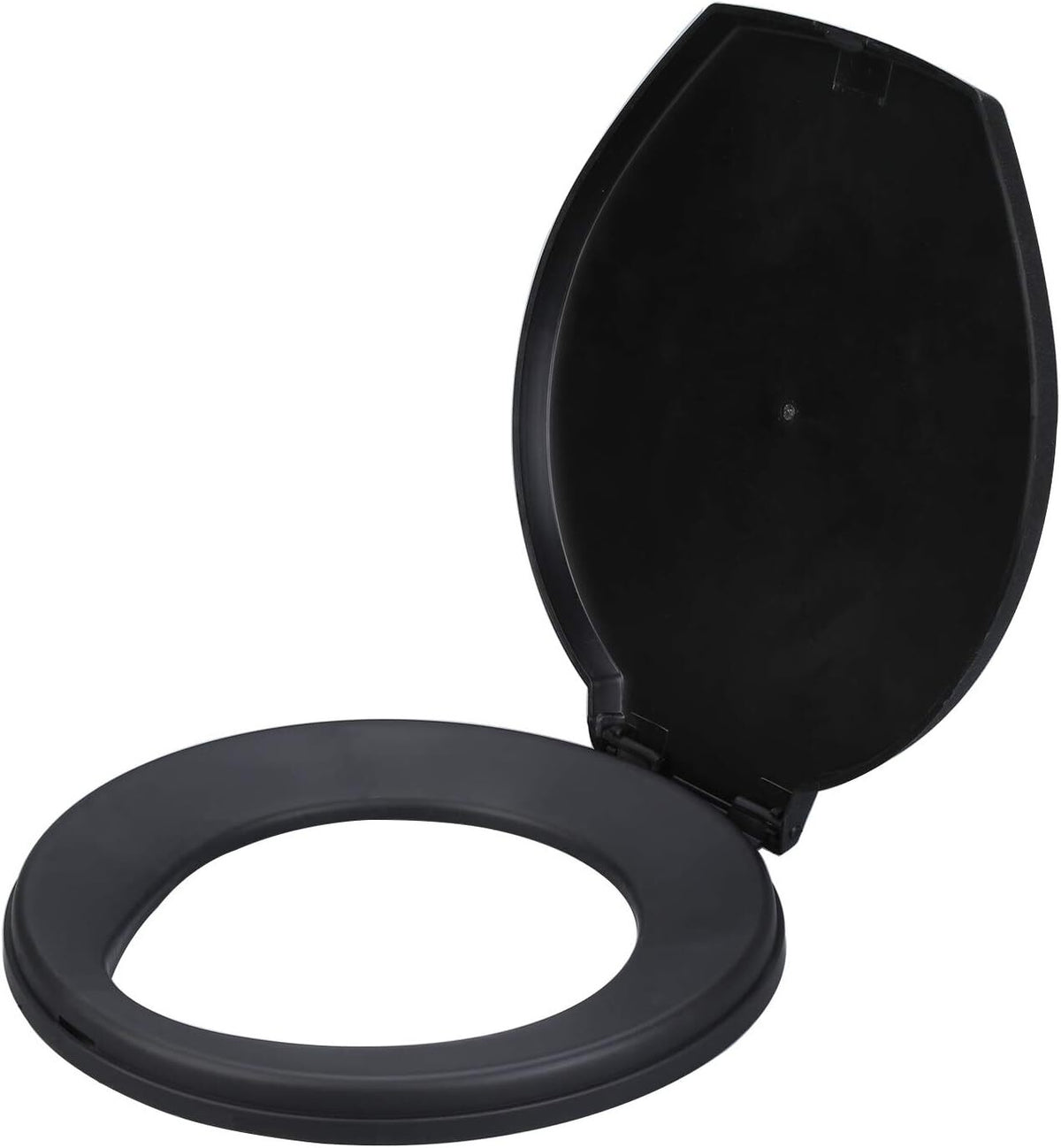 Portable Camping Toilet Seat for 5-Gallon Buckets with Lid - Snap-On Design, Black