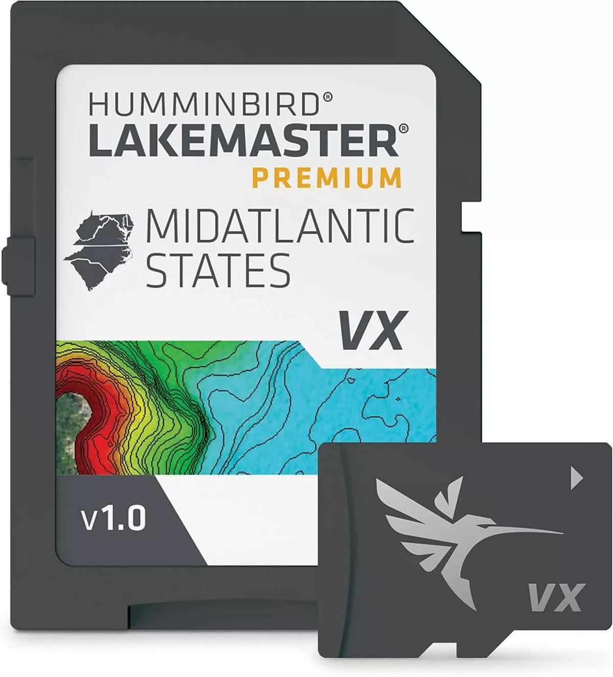 Humminbird LakeMaster VX Premium Map Card for APEX SOLIX HELIX - Regional Coverage
