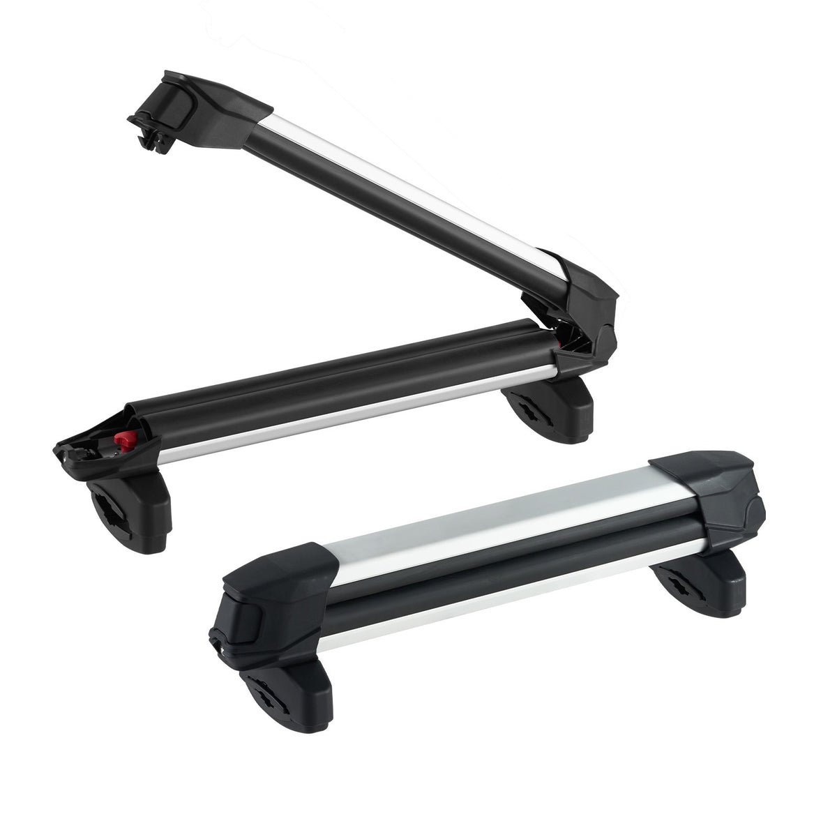 Ski & Snowboard Roof Rack for 4 Skis or 2 Snowboards - Durable Aluminum