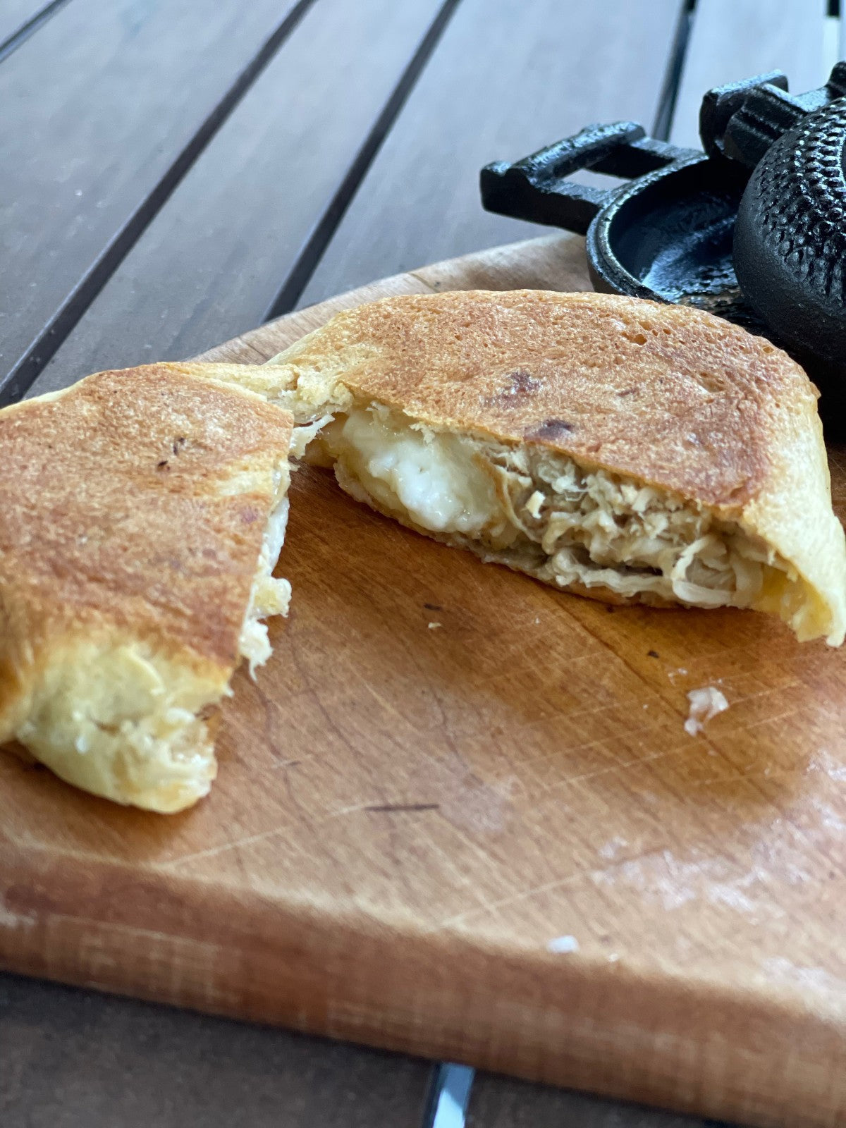 Cast Iron Double Round Pie Iron for Campfire Sandwiches and Pies