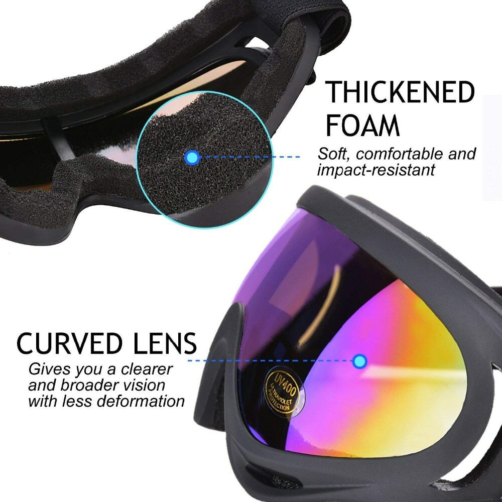 Anti-Fog Ski Goggles Men Women Snowboard Snowmobile UV400 Windproof Snow Sports Gear