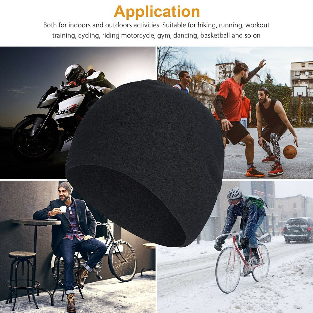 Microfleece Skull Cap Winter Beanie Hat Windproof Warm for Men Women