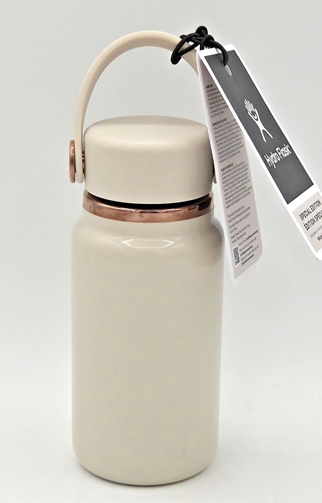 6.7 oz Linen Rose Gold Micro Hydro Flask - Durable Stainless Steel Bottle