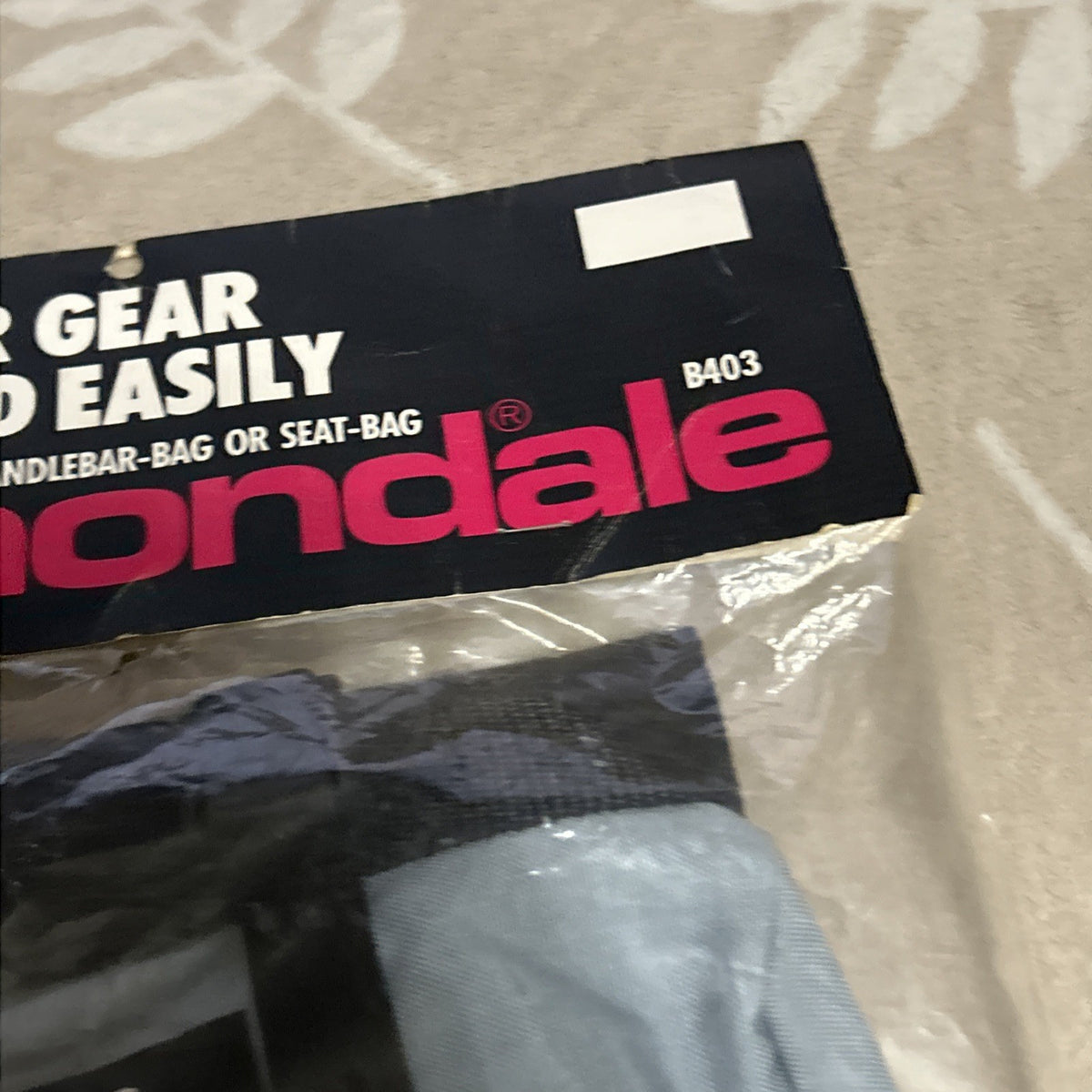 Vintage USA Bike Seat Bag Cannondale Toot Model NOS Blue Reflector