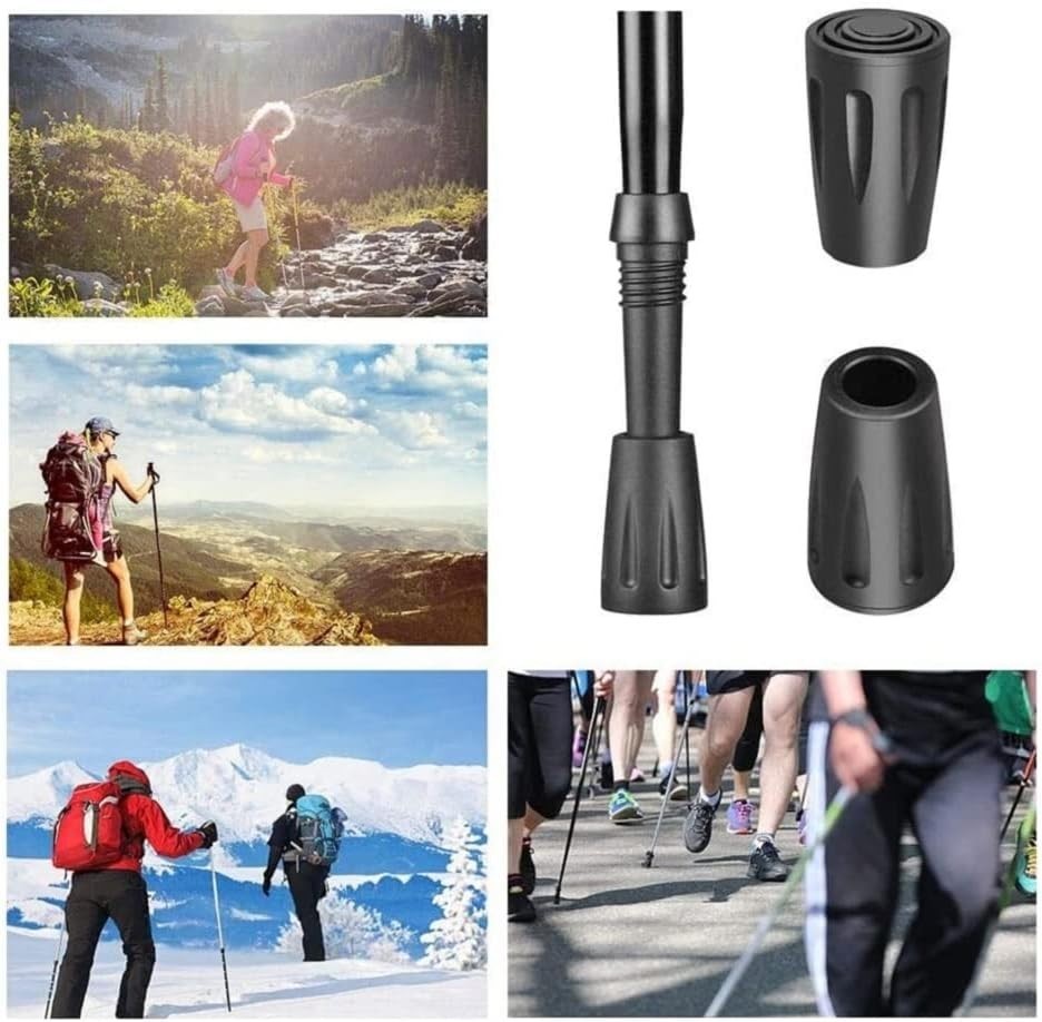 10 Pack Trekking Pole Tips Protectors for Hiking and Nordic Walking Sticks