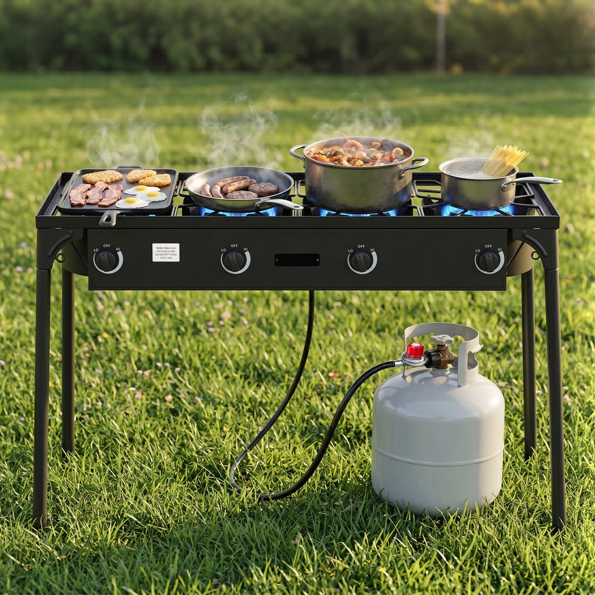 High Power Propane Gas Burner for Outdoor Stove BBQ Grill Camping Cooking