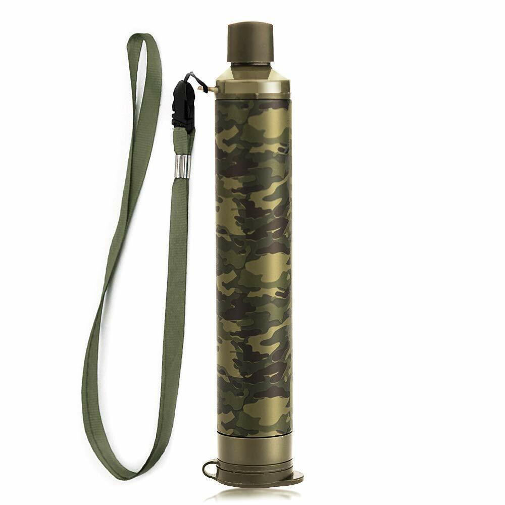 Personal Water Filter Straw with Collapsible Pouch for Emergency Survival