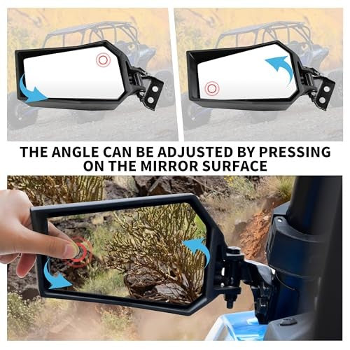 Adjustable Folding Rearview Side Mirrors for Polaris RZR XP 1000