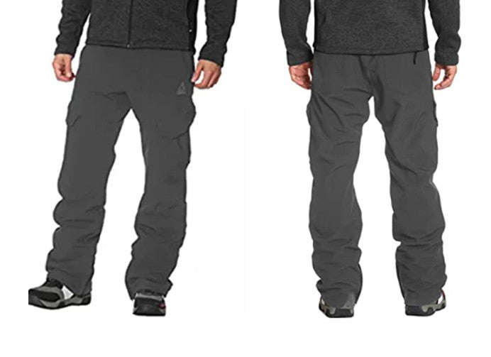 Men's Ski Snow Pants with 4-Way Stretch and Warm Fleece Lining