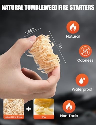 150pcs Natural Tumbleweed Fire Starters for Campfires & Grills