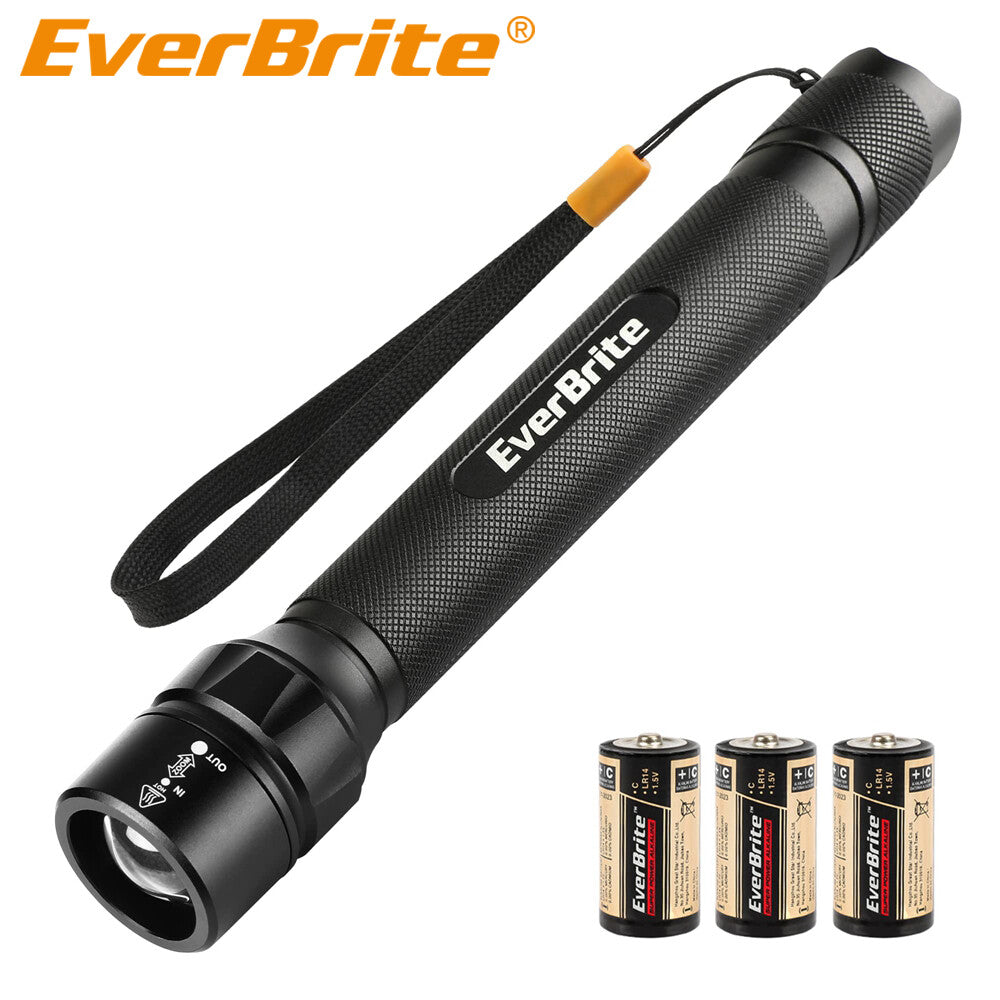 Tactical Flashlight 600 Lumens Zoomable with 4 Light Modes - Durable Outdoor Handheld Torch