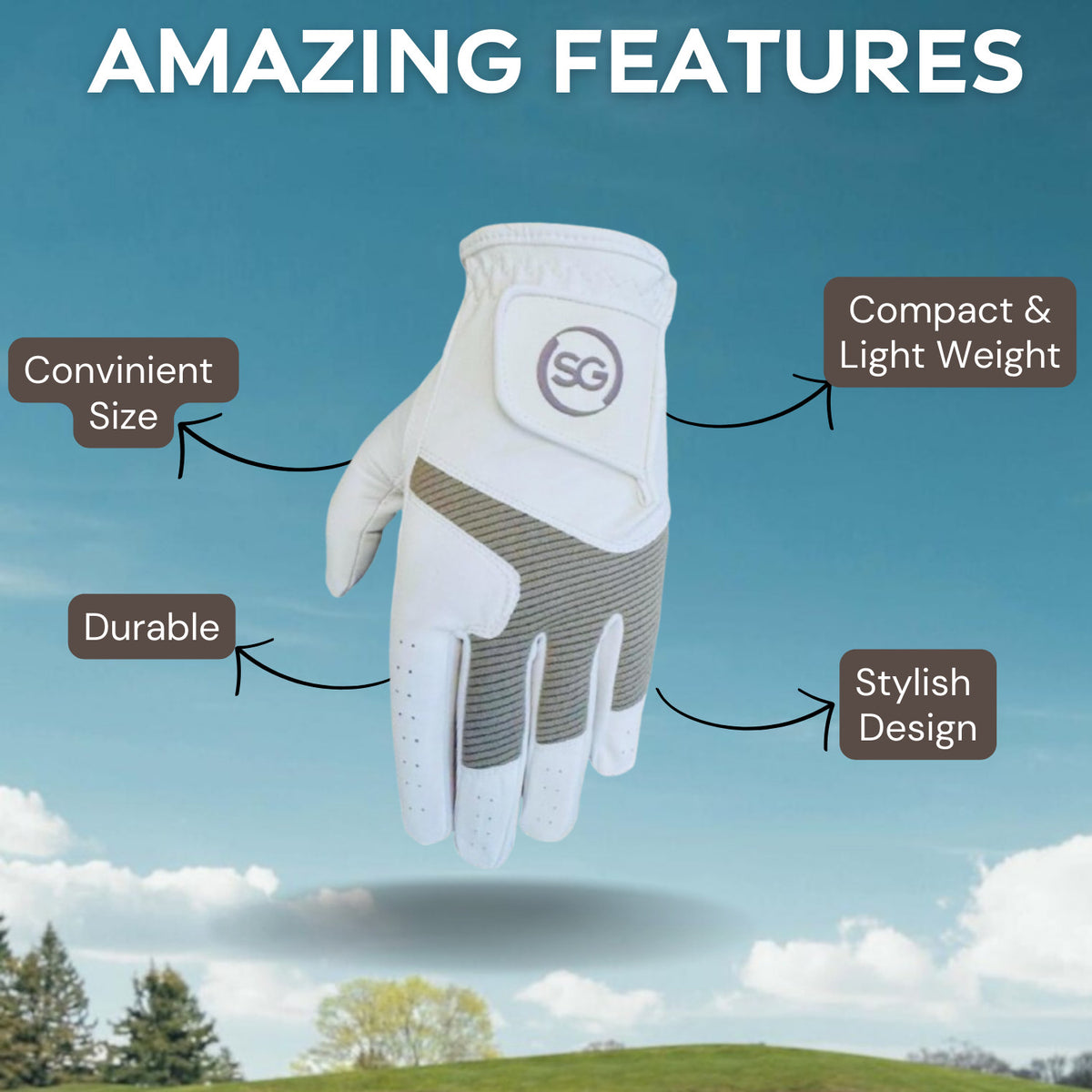 All Weather Golf Gloves Pack - Leather Palm & Breathable Fit
