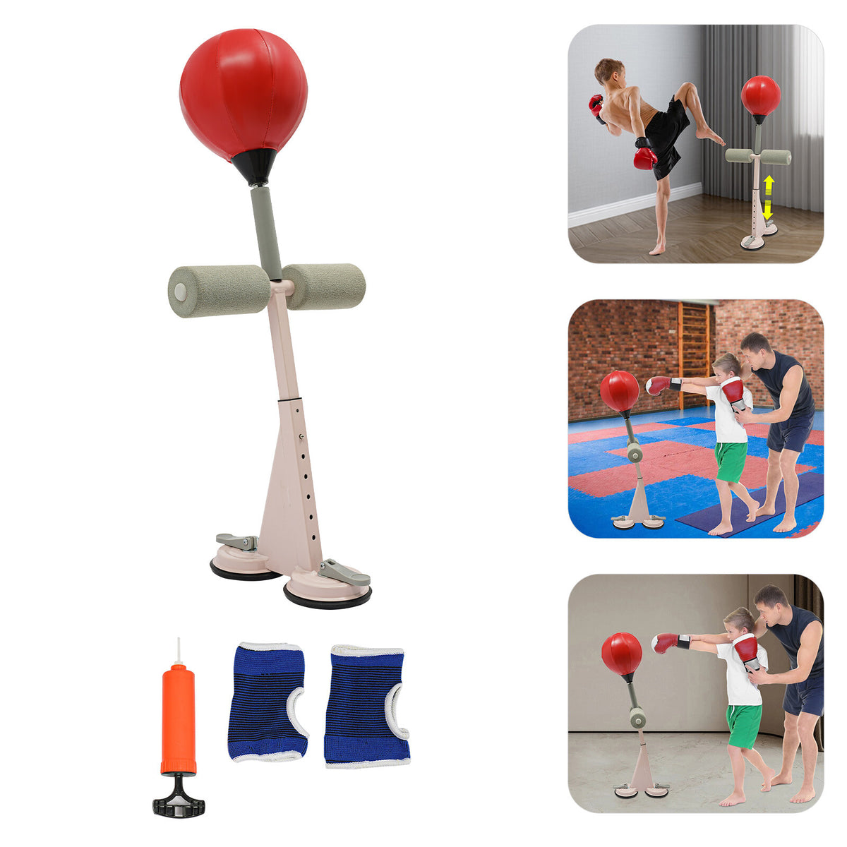 Boxing Training Ball with Stand for Teens & Adults - Punching Bag Equipment