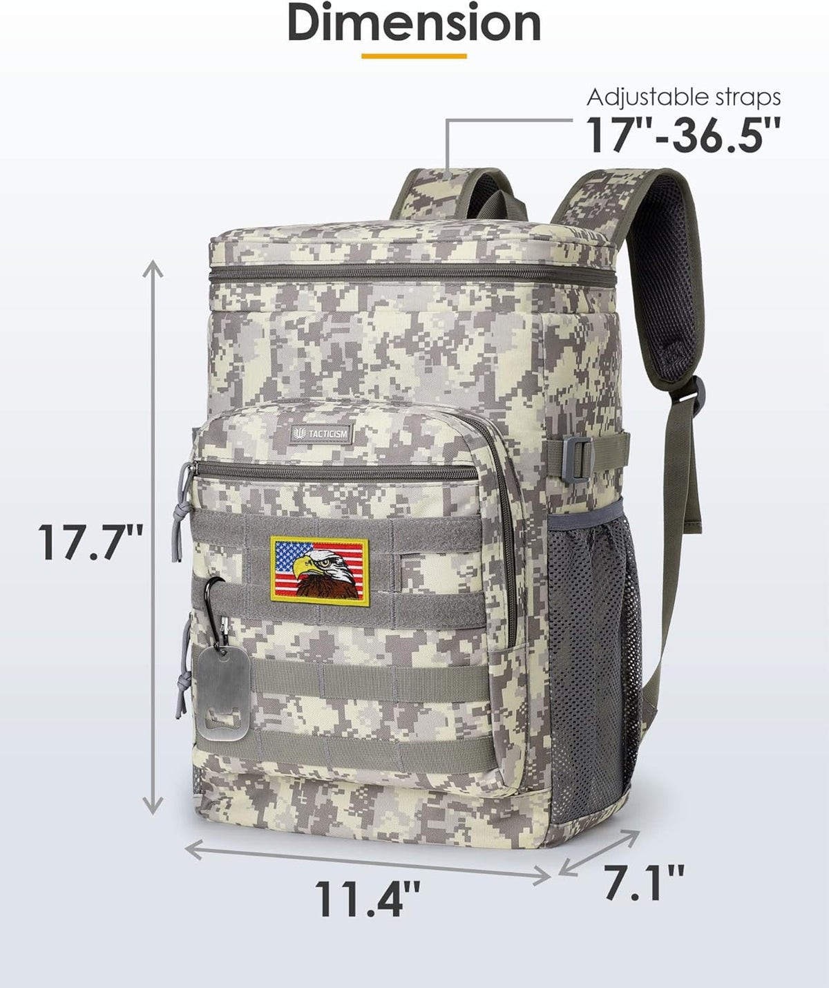 Heavy Duty Insulated Cooler Backpack 24L Leakproof Lunch Bag for Camping Hiking
