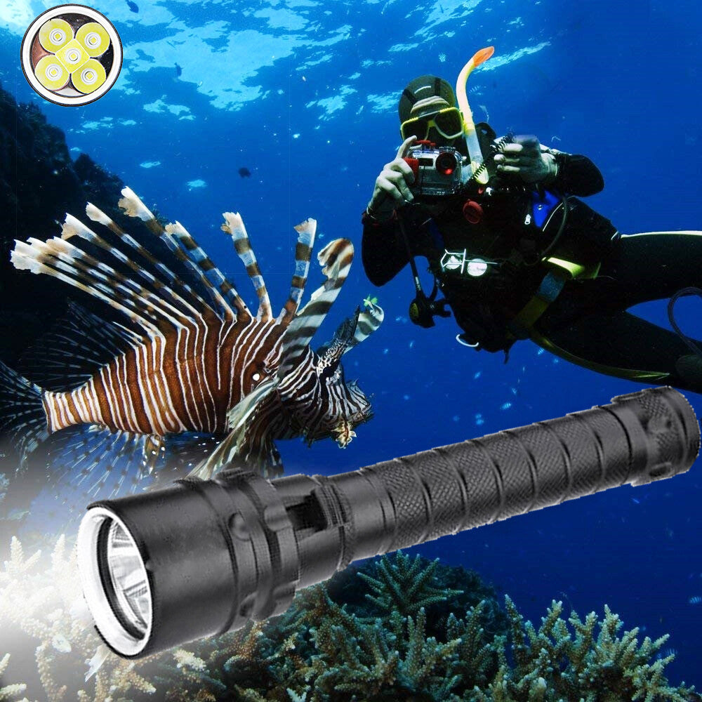 300000LM LED Diving Flashlight Waterproof Torch for Scuba Diving