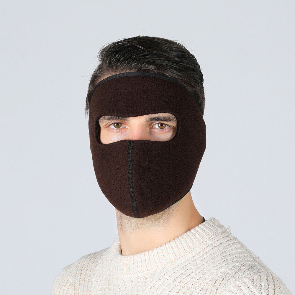 Winter Fleece Motorcycle Face Mask - Breathable Windproof Ski Mask for Cold Weather