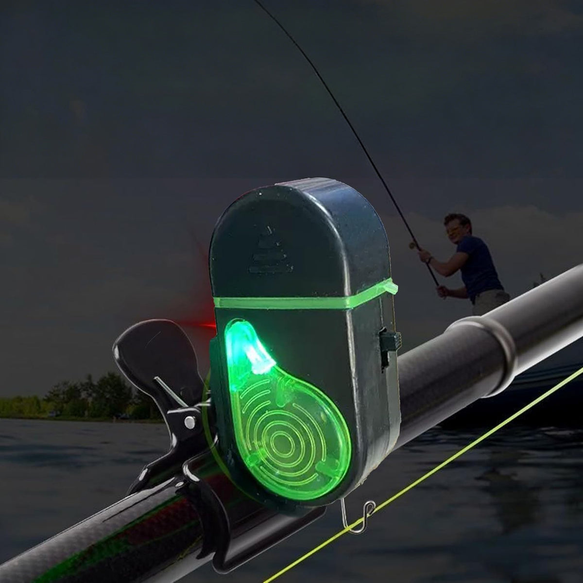 4 Pack Electronic Fishing Bite Alarms with LED Light and Sound Alert
