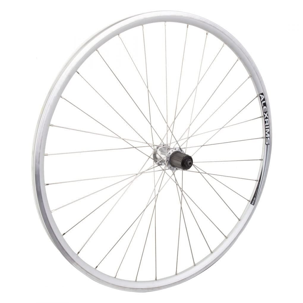 700c Road Bike Rear Wheel - Silver Alloy Rim & Shimano Hub, Quick Release