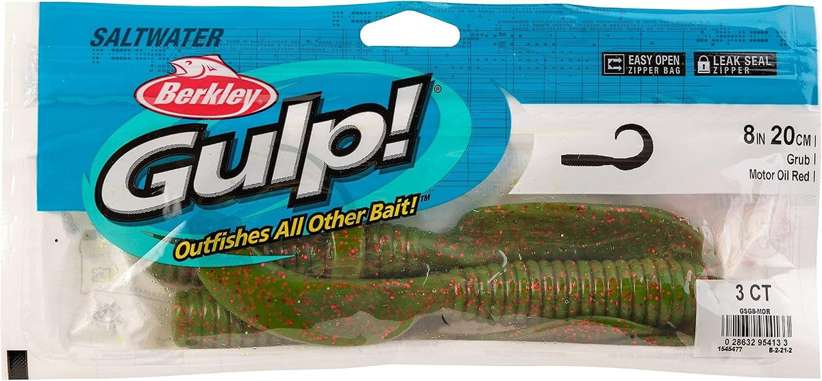 Saltwater Fishing Soft Bait - 8-inch Plastic Grub for Big Fish