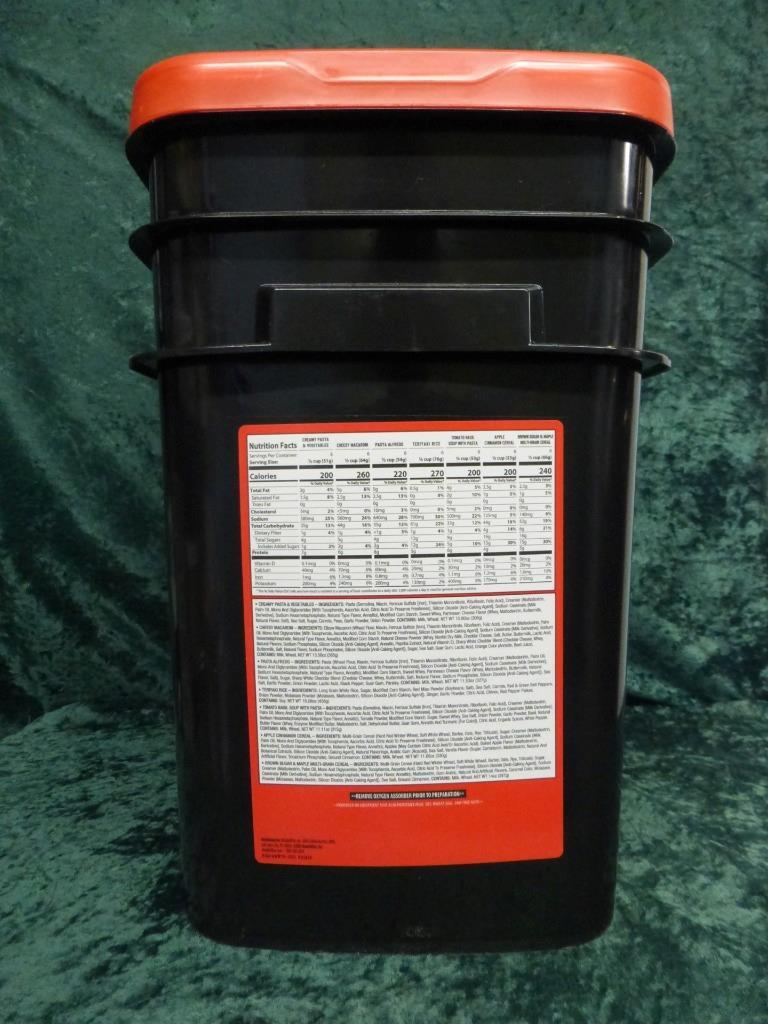 Emergency Freeze Dried Food Bucket with 132 Servings, Just Add Water