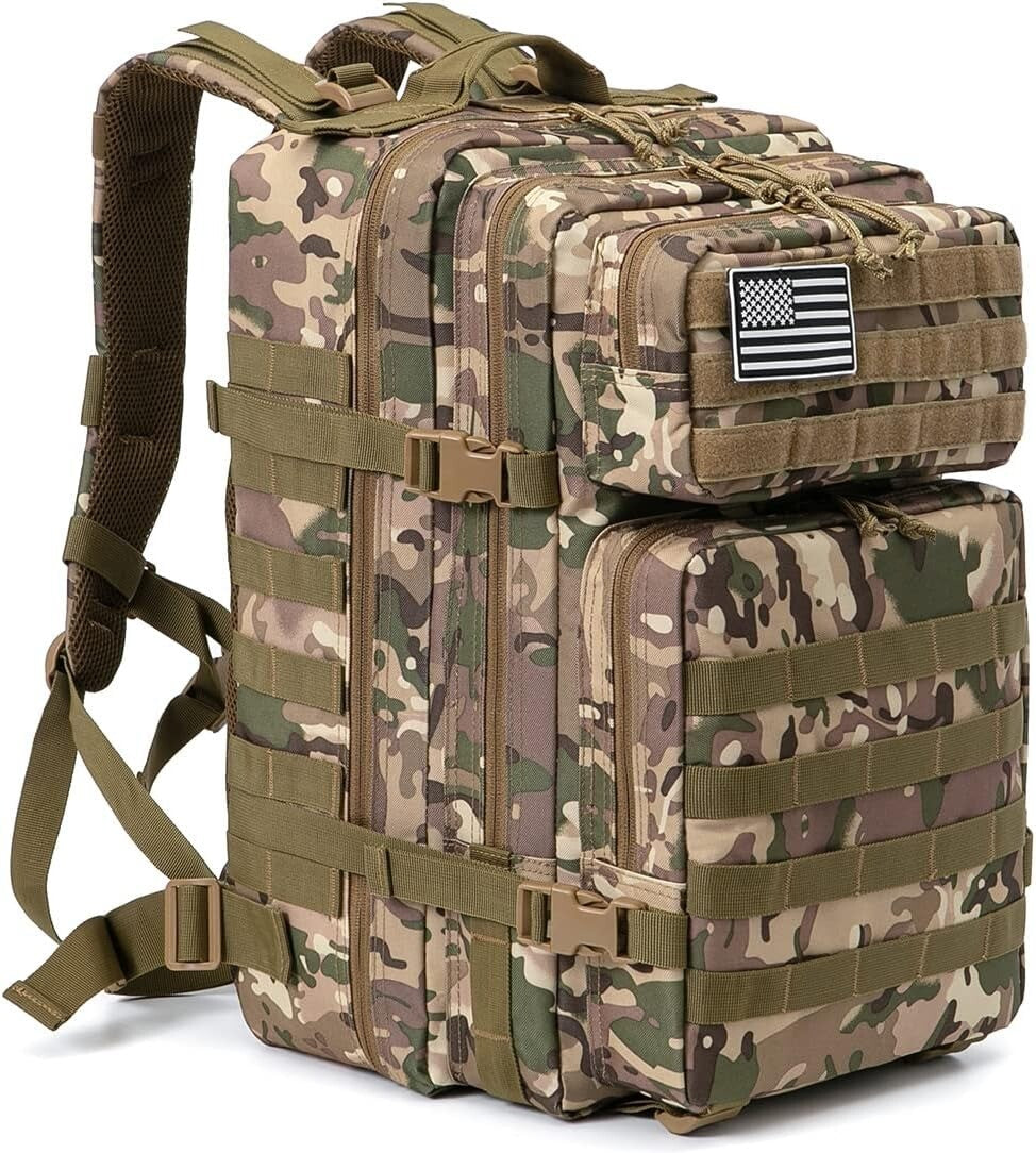 45L Military Tactical Backpack Large Army Assault Pack Molle Rucksack