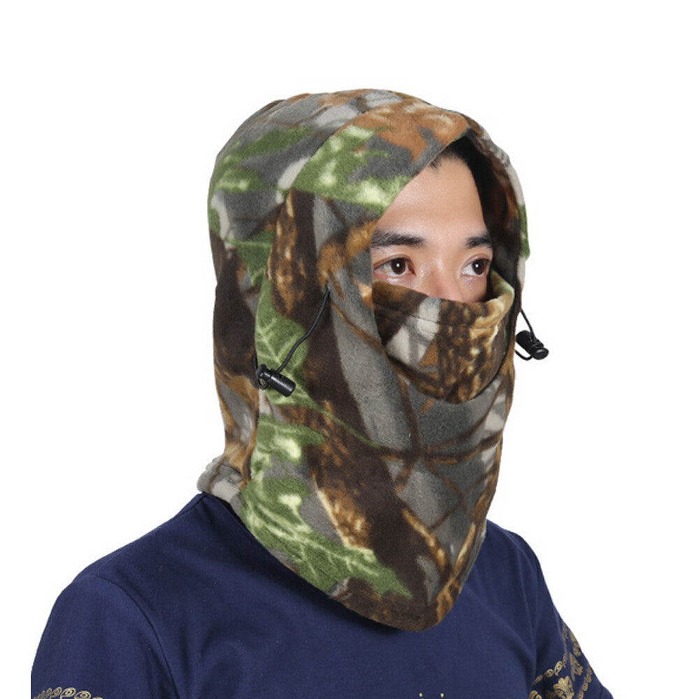 Unisex Winter Balaclava Face Mask with Camo Pattern - Windproof Fleece Hat Hood for Hunting & Skiing