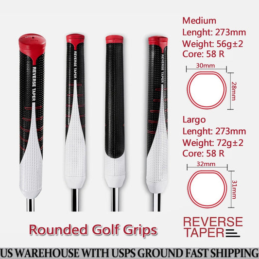 Reverse Taper Golf Putter Grip Medium Large Size PU for Stable Putting