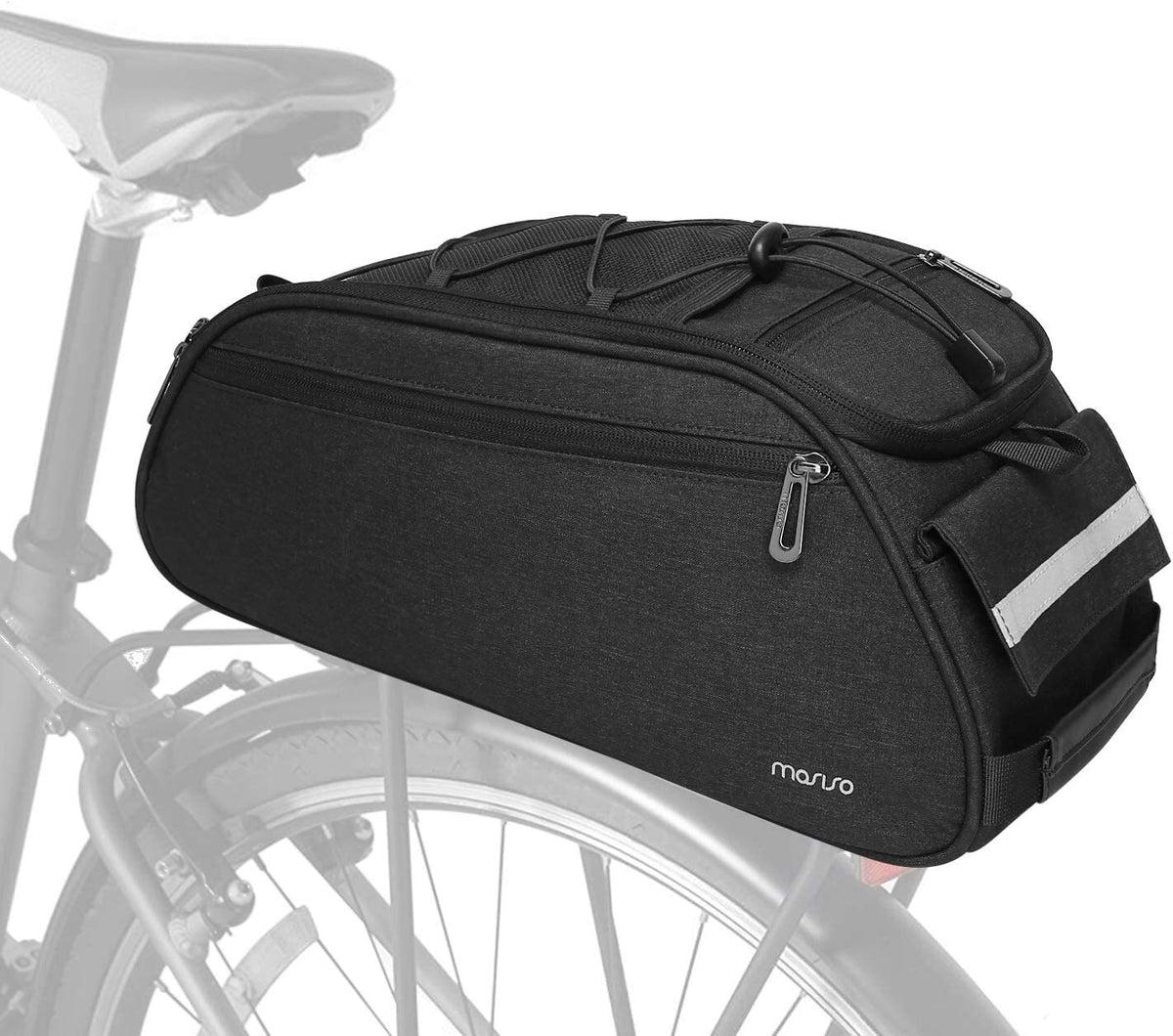 Waterproof Bicycle Rack Bag with Large Capacity and Reflective Strip - Rear Seat Pouch for Cycling