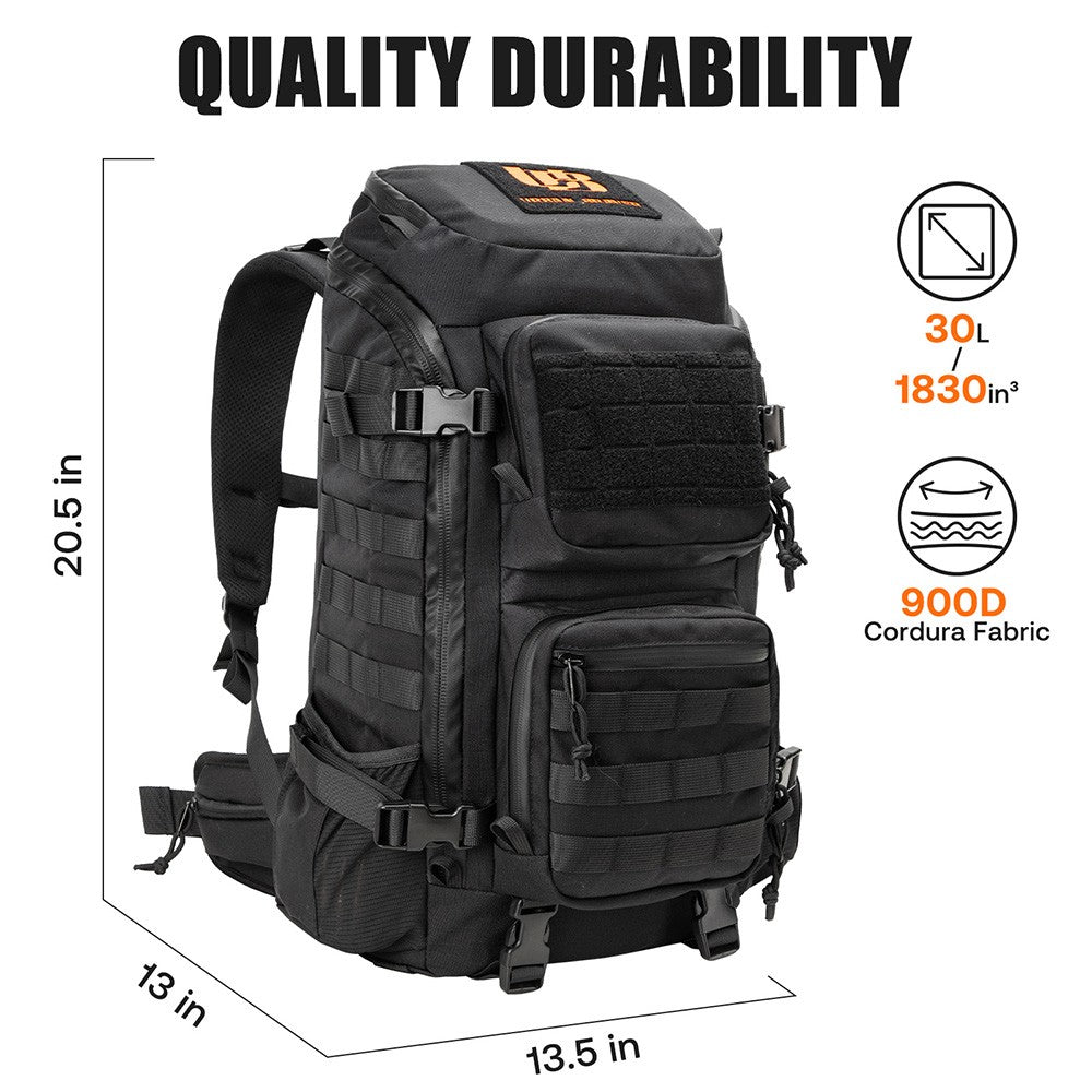 30L Military Tactical Backpack with Molle System for Outdoor & Urban Use