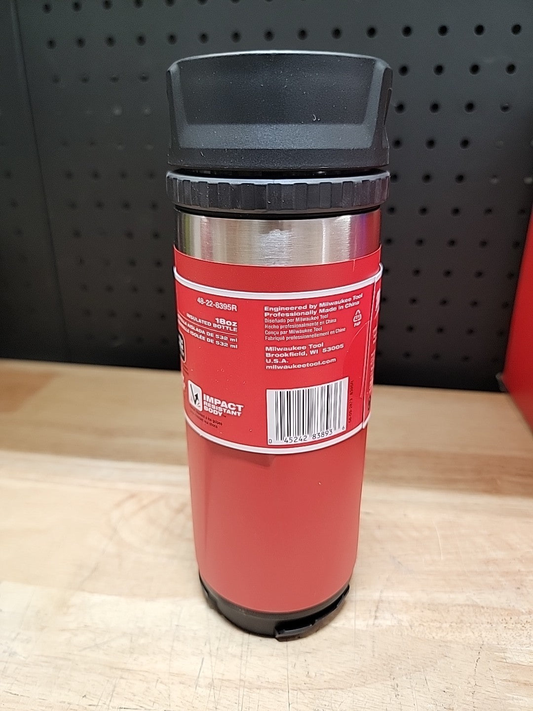 Insulated Metal Water Bottle with Twist Sip Lid - 18 Oz. Red