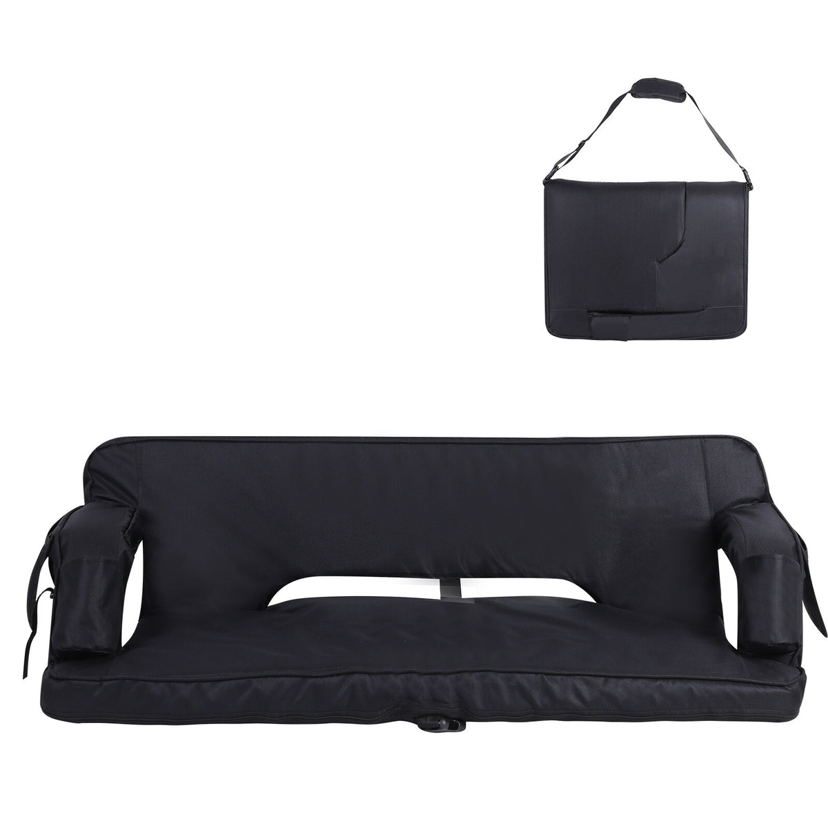 Oversized Stadium Seat with Back Support | Double Bleacher Cushion, Foldable & Padded