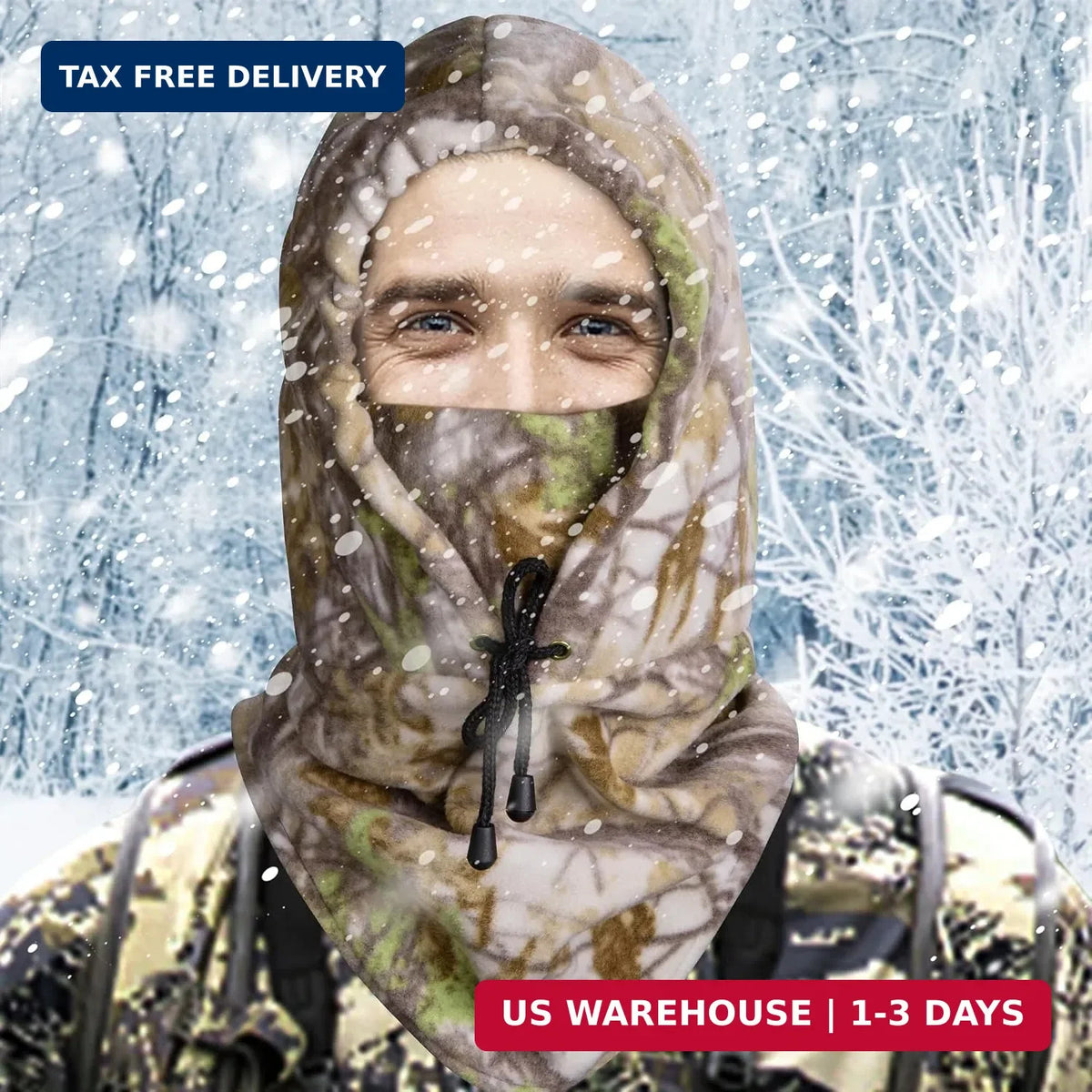 Winter Camouflage Hunting Face Mask Balaclava for Cold Weather