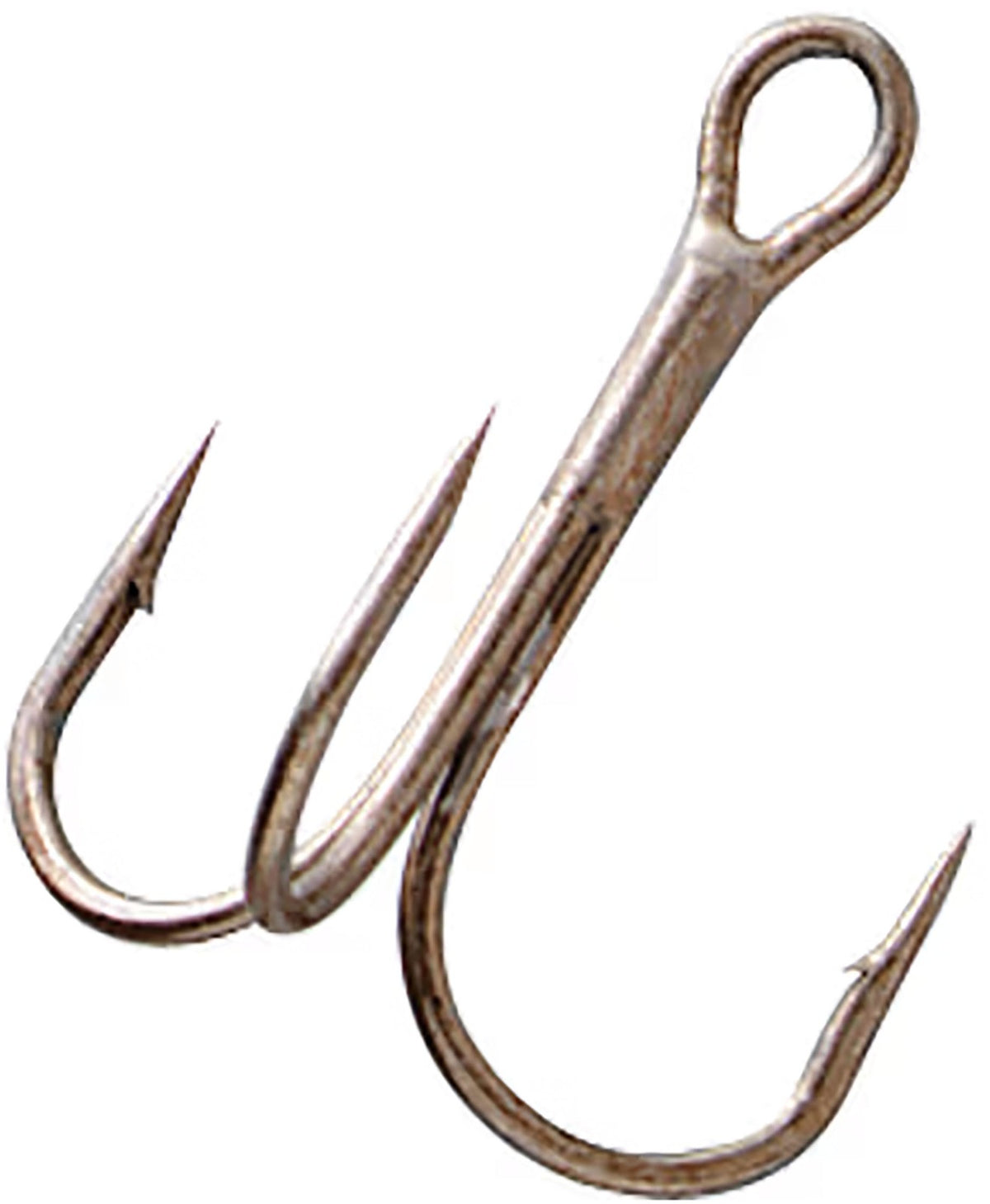 High-Carbon Steel Treble Fishing Hooks with Round Bend Design