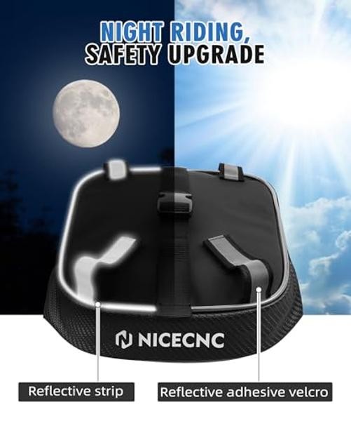 Waterproof Motorcycle Rear Frame Tail Bag with Quick Install & Reflective Straps