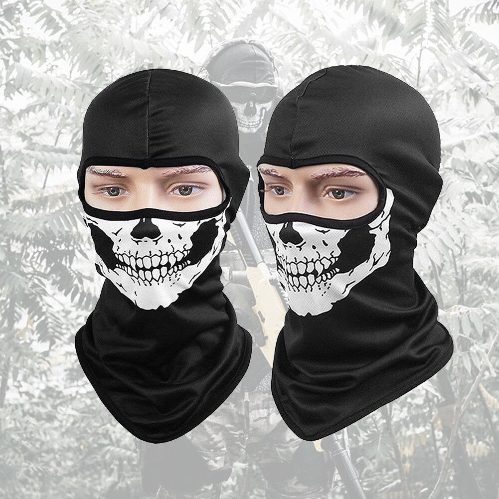 Full Face Balaclava Mask with Skull Print for Outdoor Sports & Tactical Use