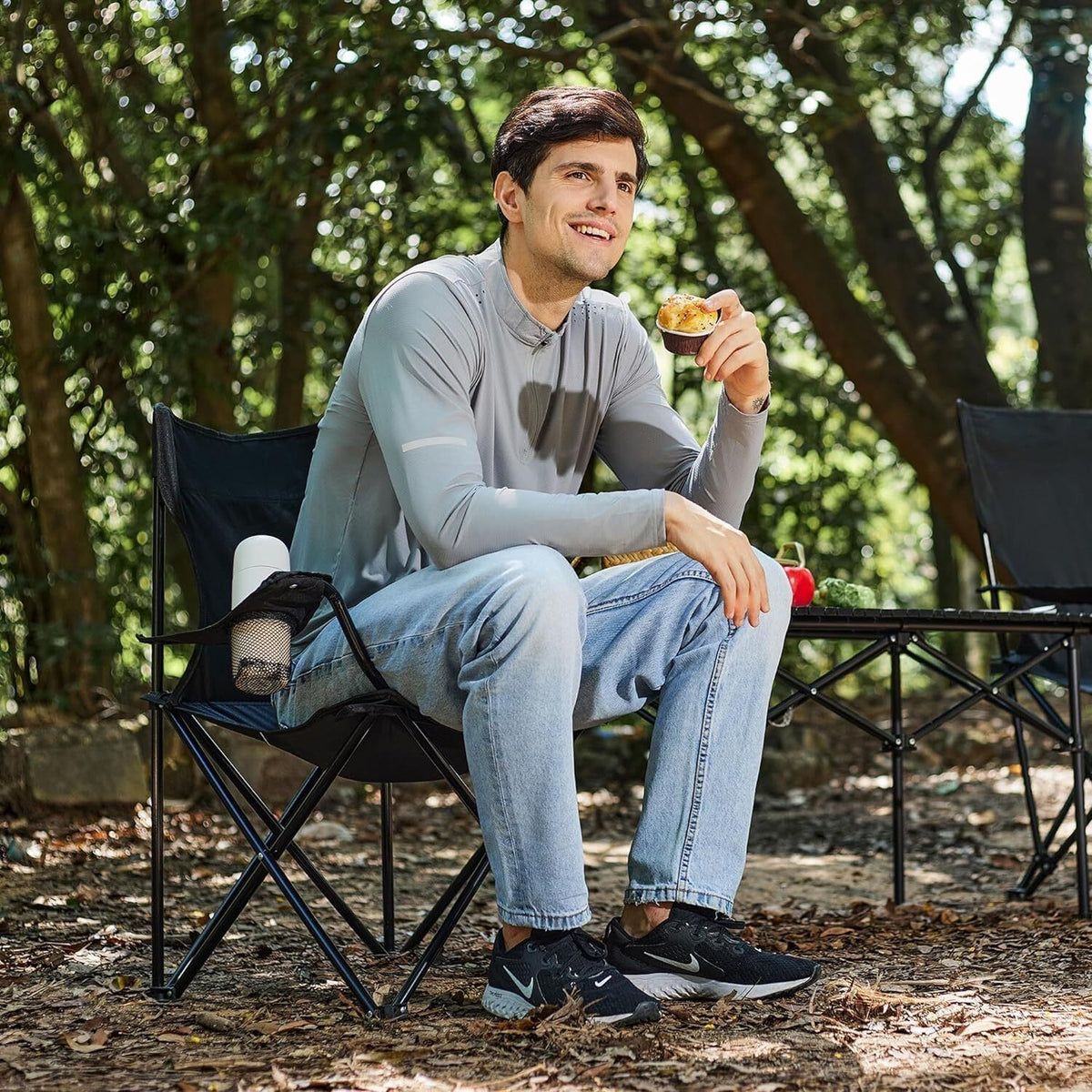 Heavy Duty Portable Folding Camping & Beach Chair with Cup Holder