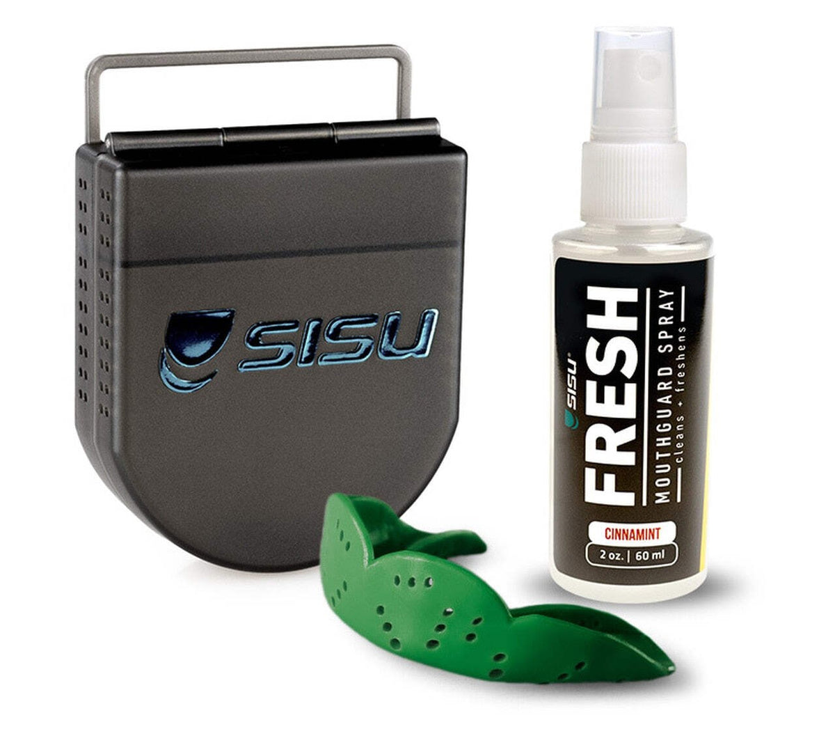 Athletic Mouthguard Bundle with Case and Fresh Spray - Medium