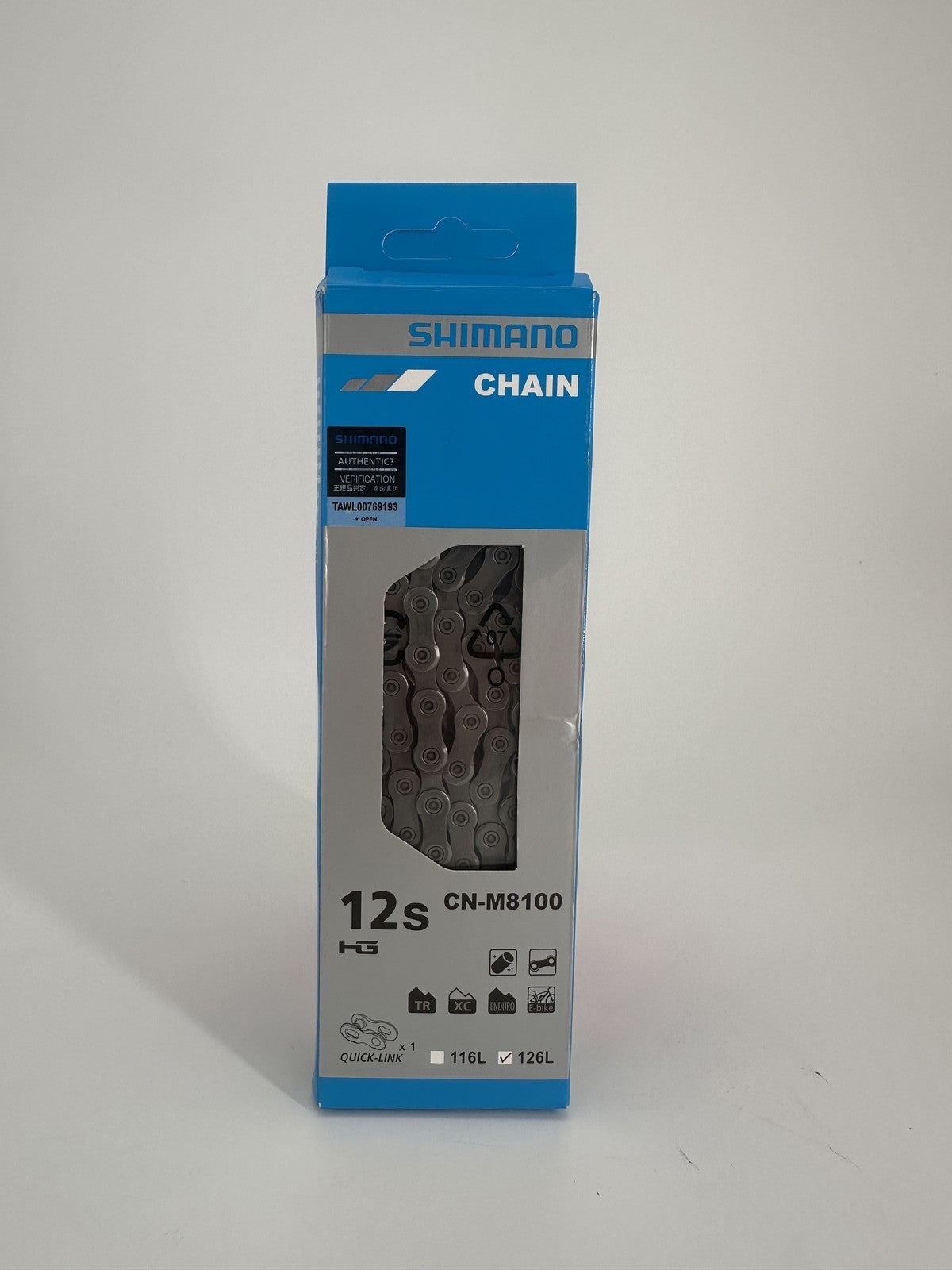 12-Speed Bicycle Chain with Quick Link for MTB & E-Bike - 126 Links