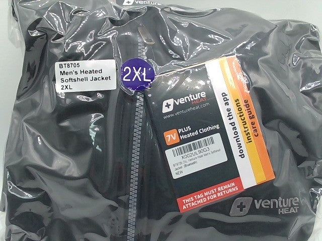 Men's Bluetooth Heated Softshell Jacket with Battery Pack - Black