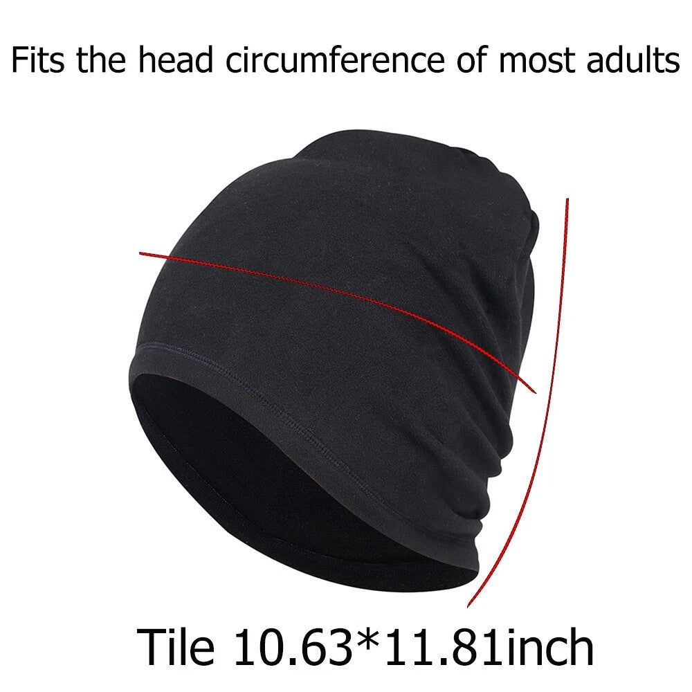 Winter Tactical Skull Cap Fleece Beanie Hat for Outdoor Activities