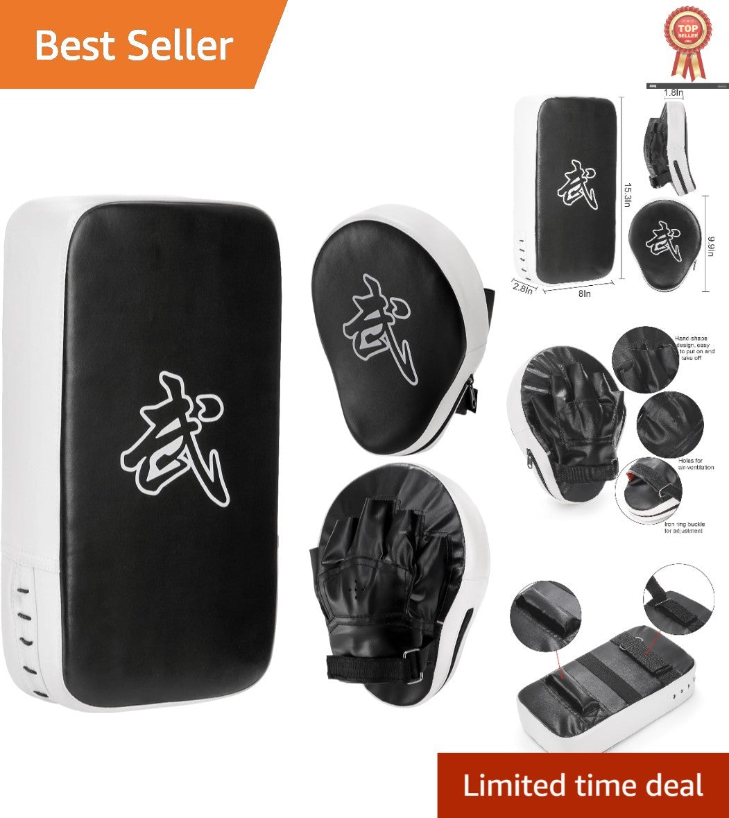Martial Arts Punching Mitts & Kick Pad Set for Training & Fitness