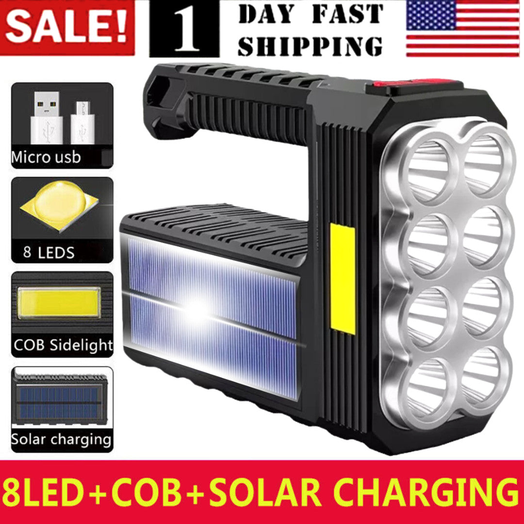 Rechargeable LED Tactical Flashlight 12000000LM USB Outdoor Searchlight