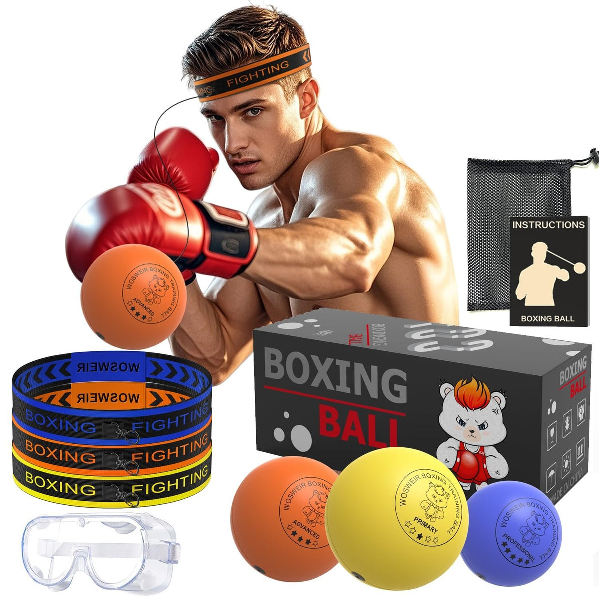 Reflex Boxing Ball Training Kit – Speed, Agility & Coordination