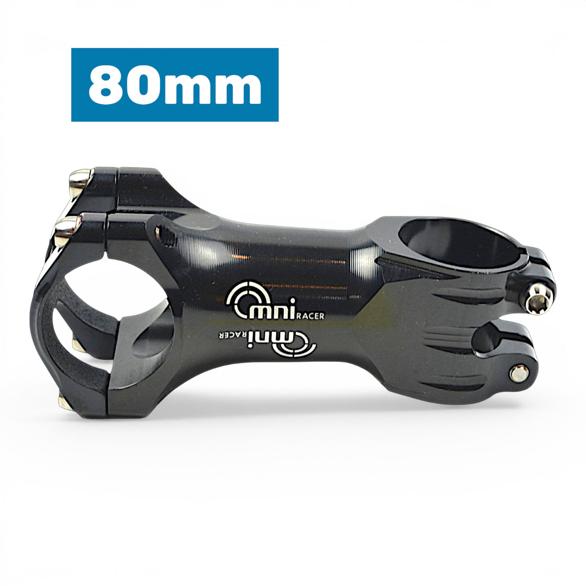 Lightweight Bicycle Handlebar Stem with Titanium Bolts - 31.8mm Black