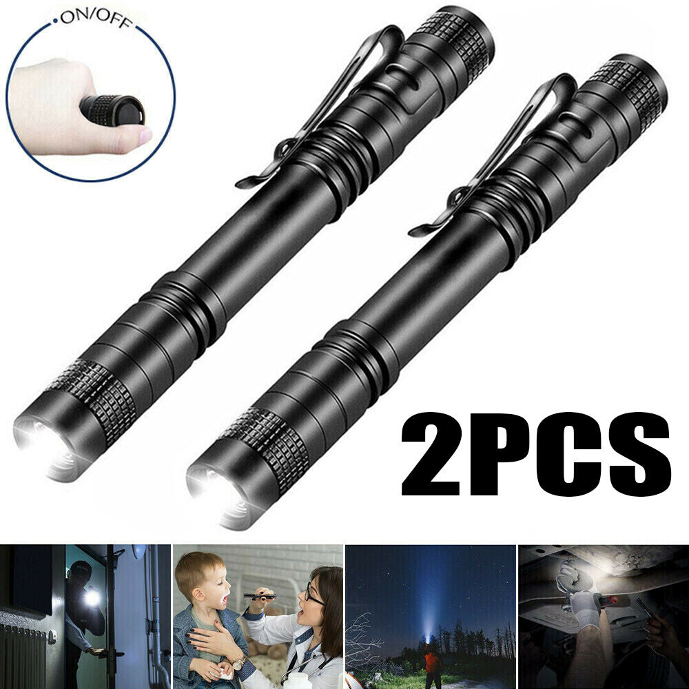 LED Pen Flashlight 100000LM Portable Torch for Camping & Outdoor Use