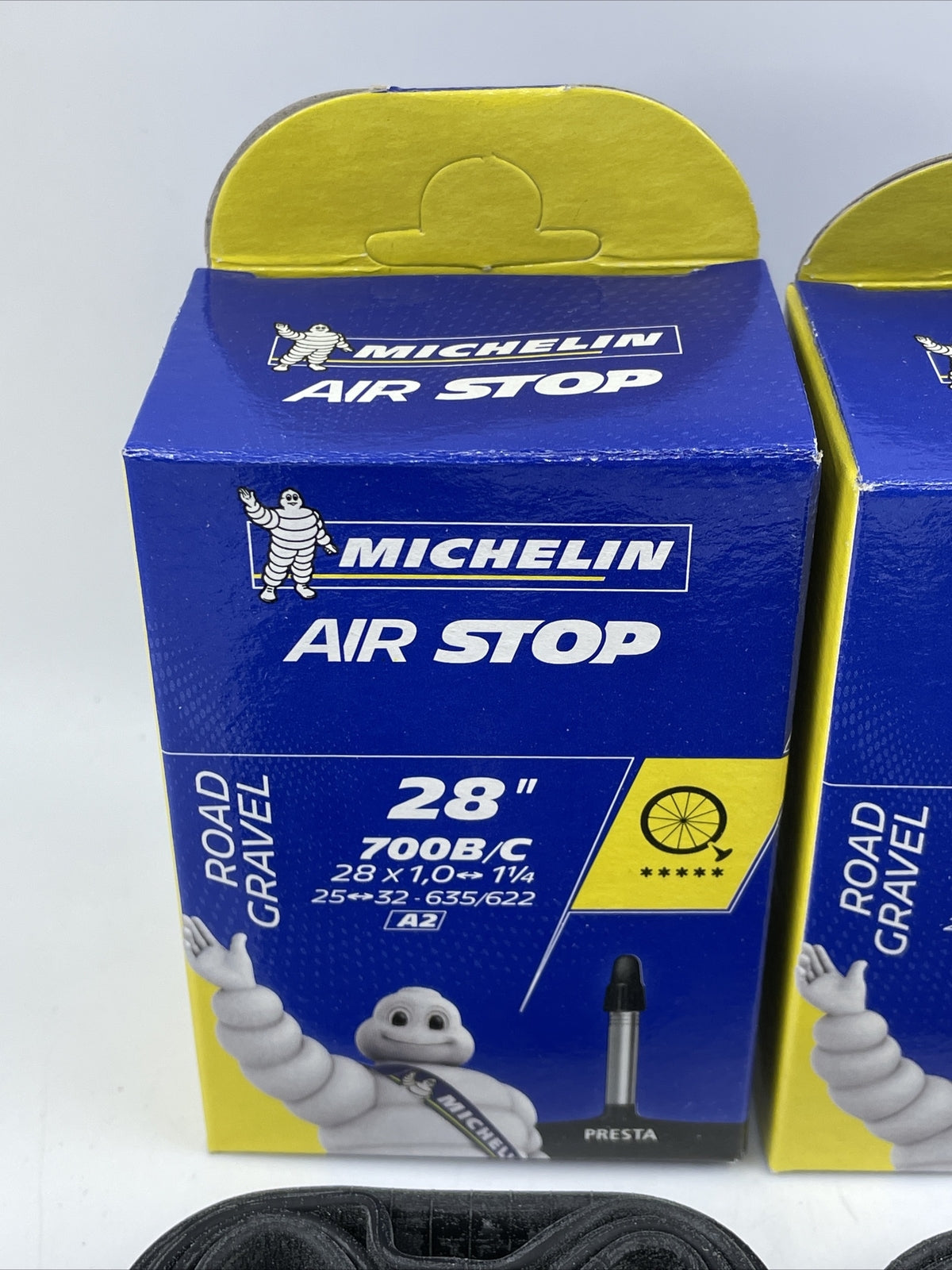 Michelin AirStop Bicycle Inner Tubes 700x25-32mm Presta Valve Pair
