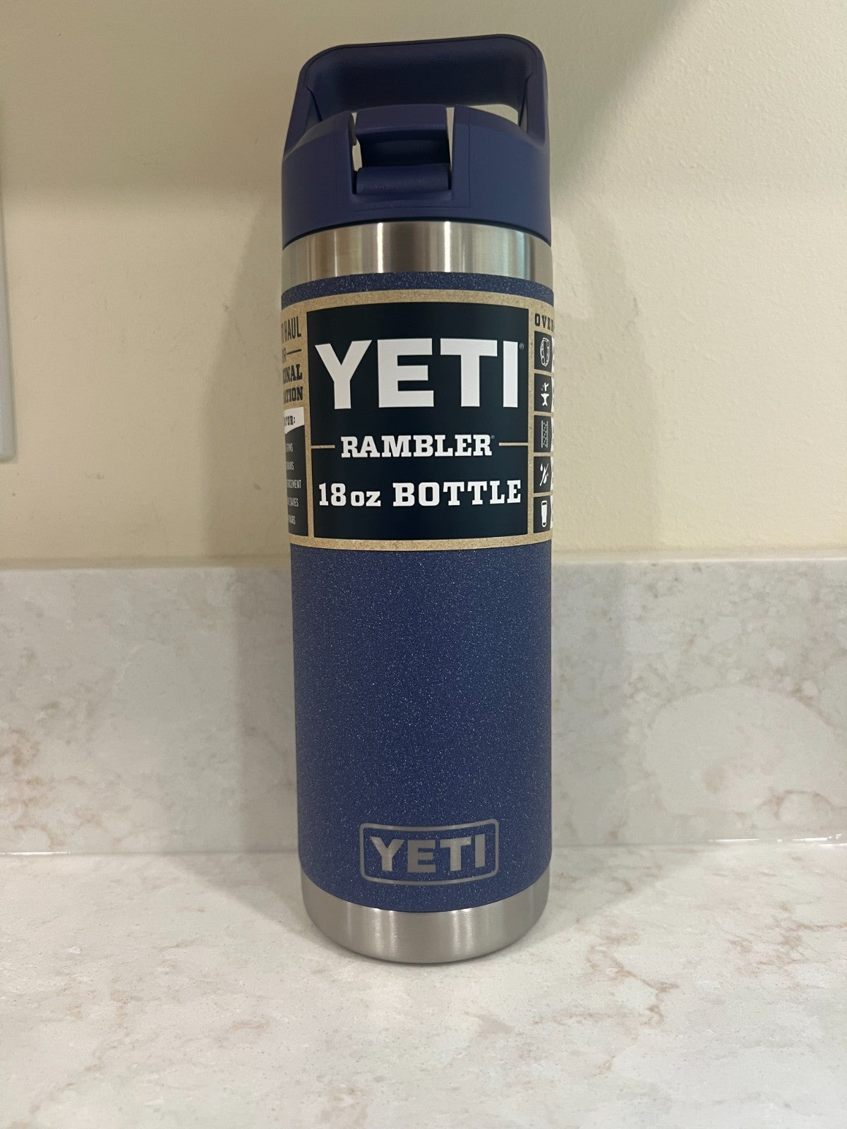 YETI Rambler 18oz Moon Dust Water Bottle with Straw Lid - Insulated Drinkware