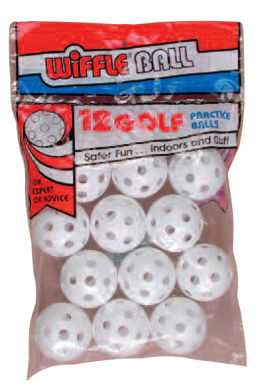12 Official Wiffle Poly Golf Practice Balls | Durable Plastic Golf Balls