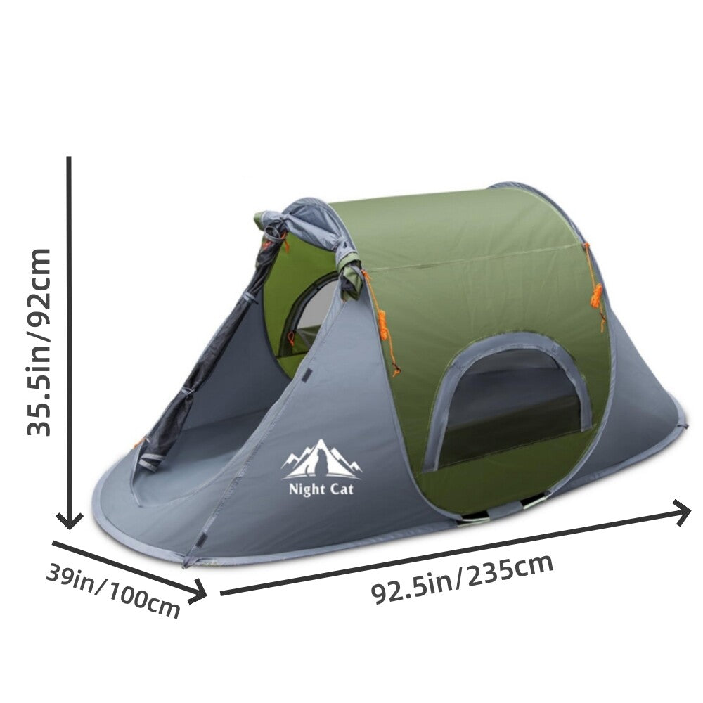 1 Person Camping Pop Up Tent Waterproof Lightweight Easy Setup Hiking Shelter