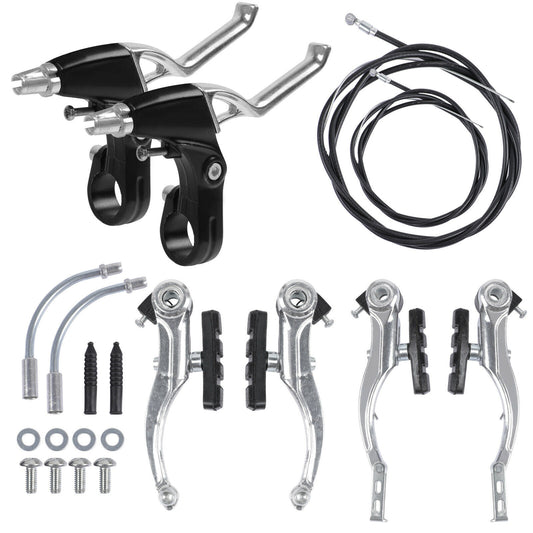 Universal Mountain Bike V Brake Set Front & Rear with Cables and Levers